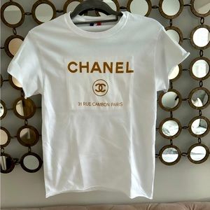 Designer Graphic Tee “Chanel” XS